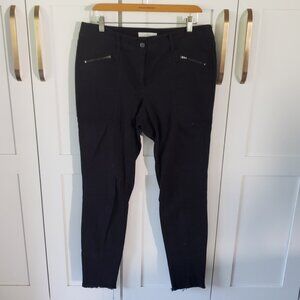 Ann Taylor Loft Jeans Womens 10T Black Slim Straight